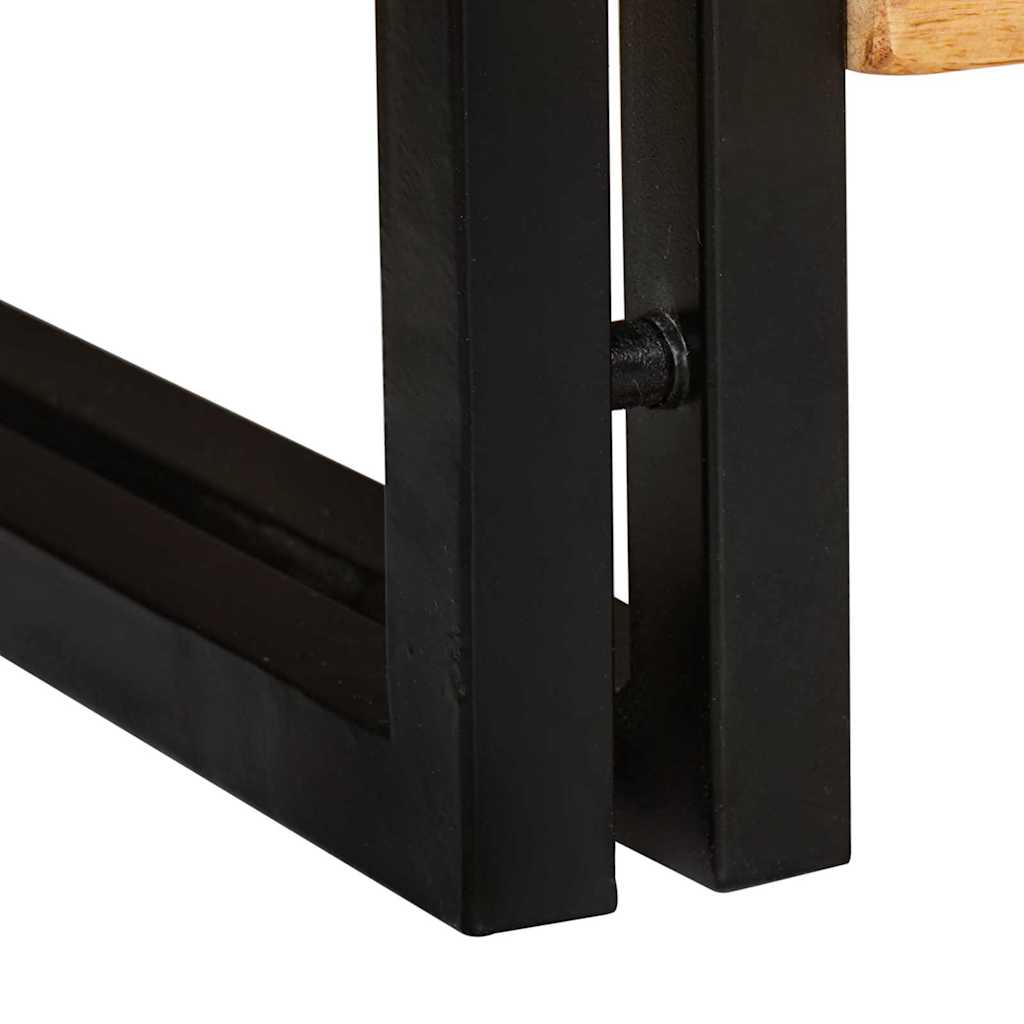 Schuhschrank mit Regal Braun 90 x 38 x 45 cm massives Mangoholz